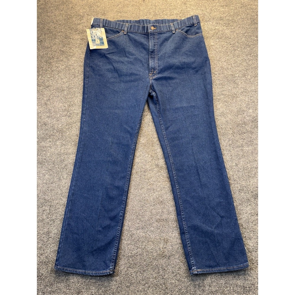 Vintage Levi's Action Jeans Men's 46x32 Dark Wash USA Made NOS Deadstock Tags